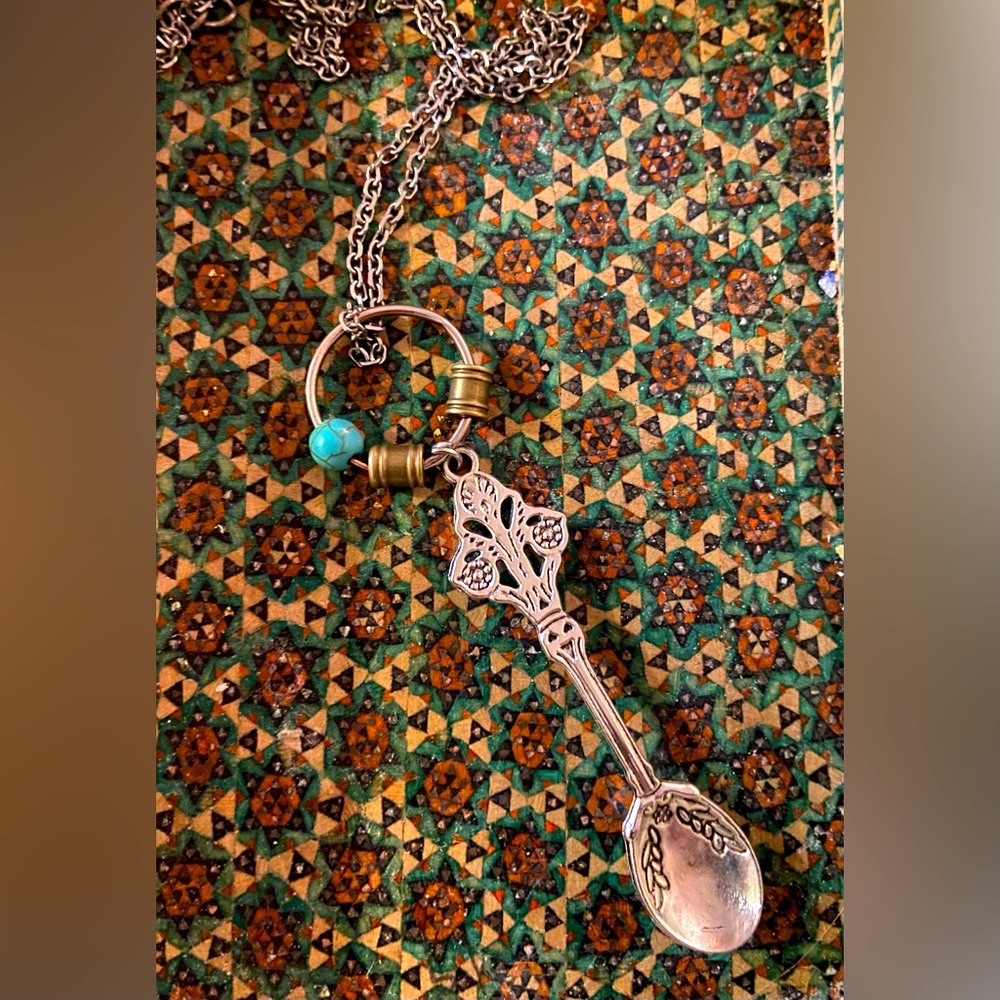 Handmade spoon pendant necklace